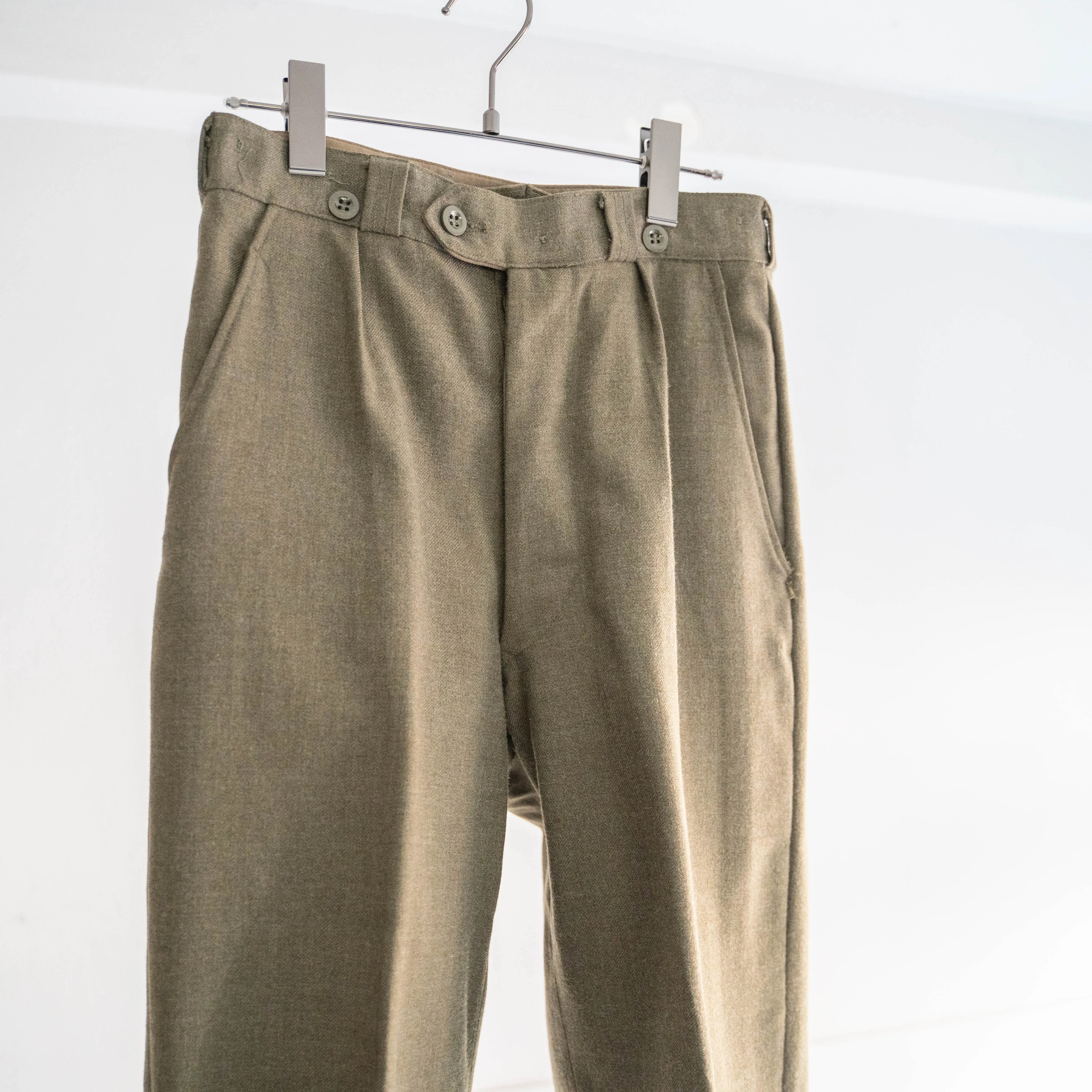 1960s belgium military wool dress pants "dead stock" -1