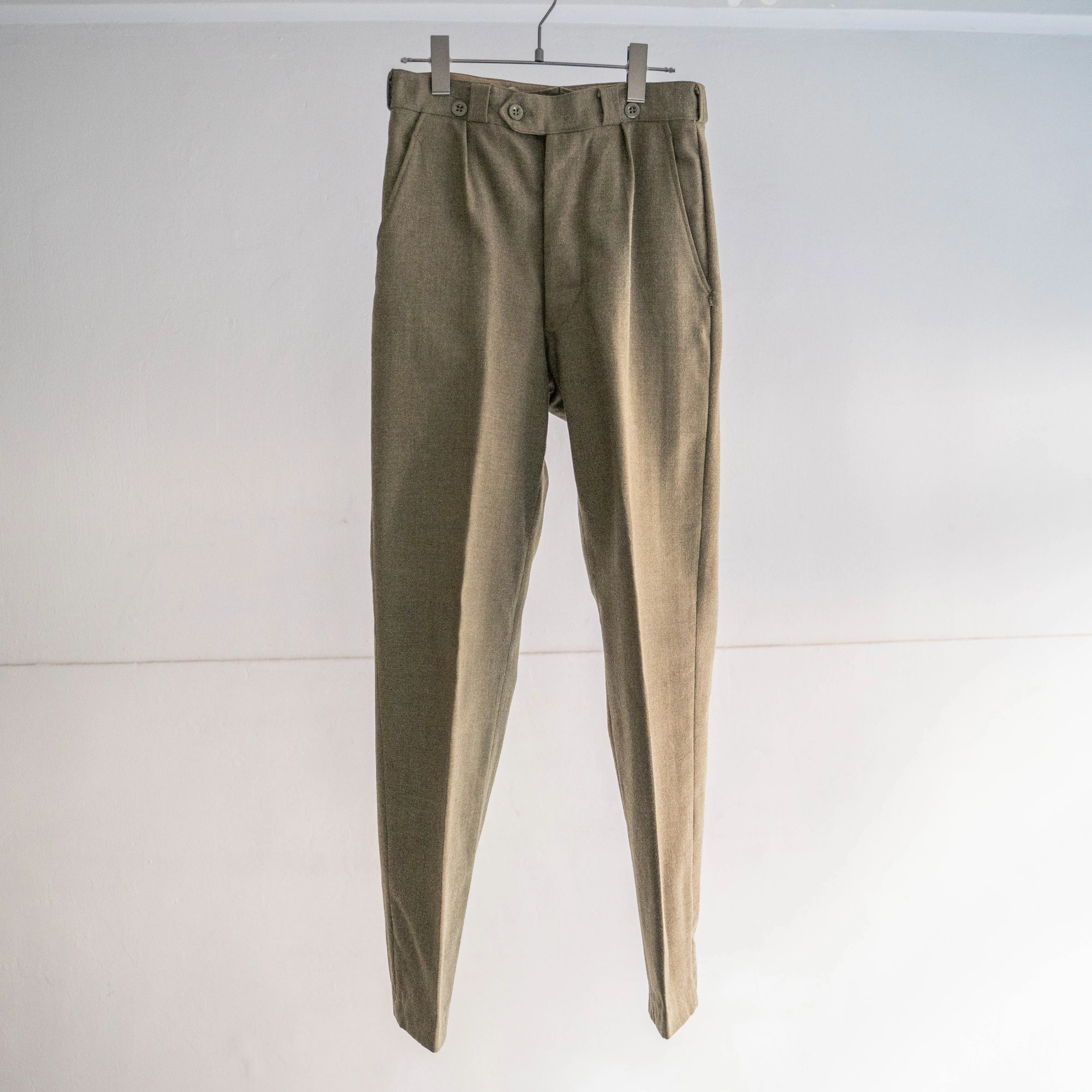 1960s belgium military wool dress pants "dead stock" -1