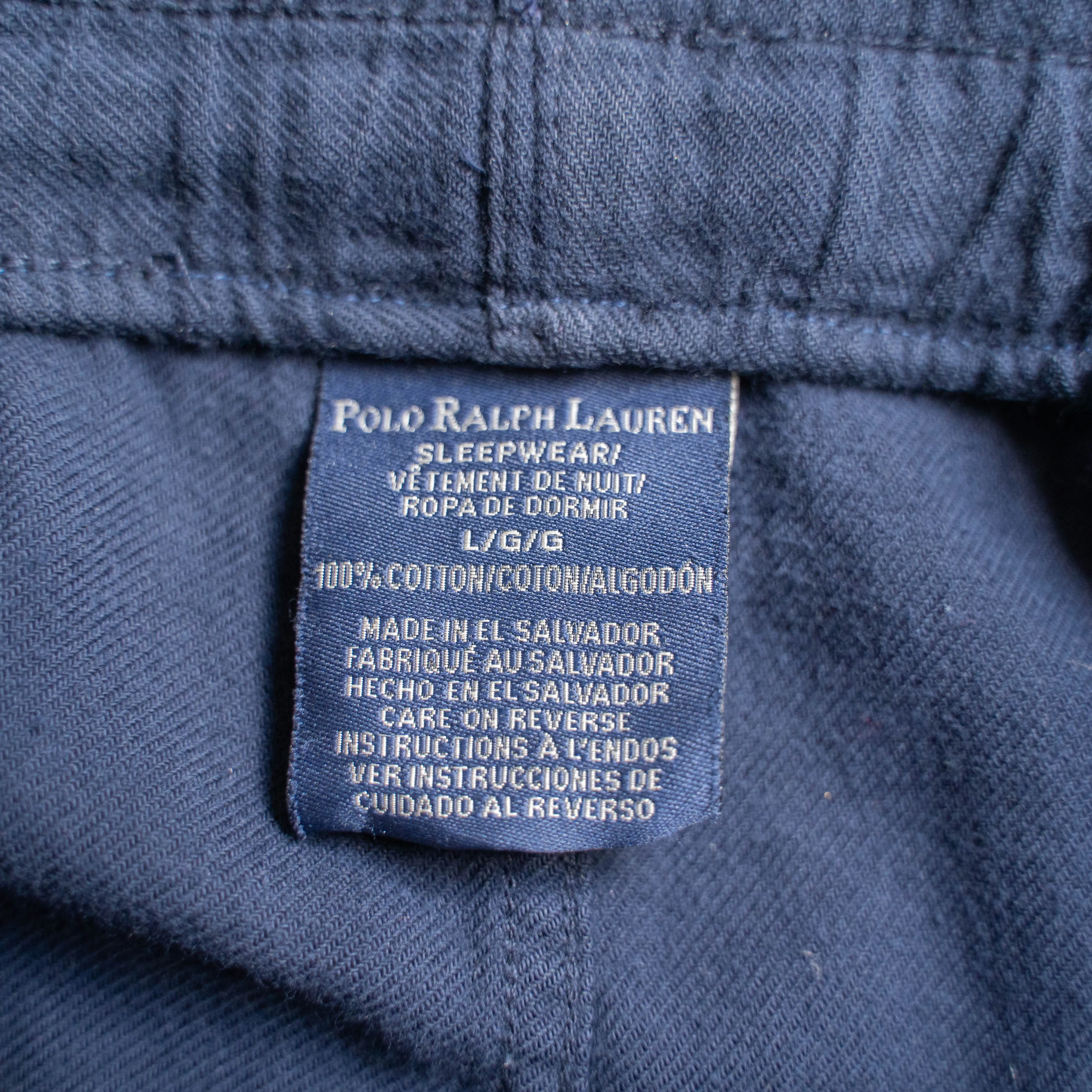 1990-00s 'POLO Ralph Lauren' navy color  wide pajama pants