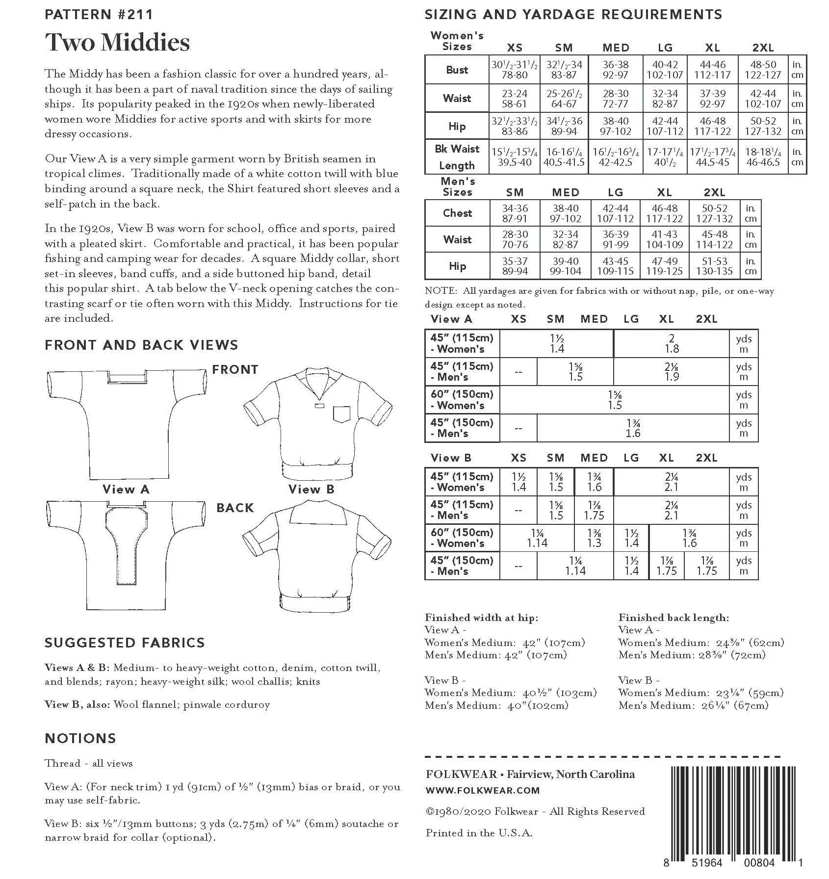 211 Two Middies - PDF