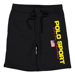 8-Inch Polo Sport Fleece Short Polo Black