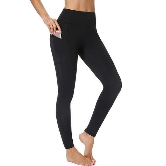 3/4 Yoga Pants women Calf-length Pants Capri Pant Sport leggings Women Fitness Yoga Gym High Waist Leggins Black Drop Shipping