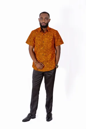 AFRICAN PRINT BELABO SHORT SLEEVE SHIRT