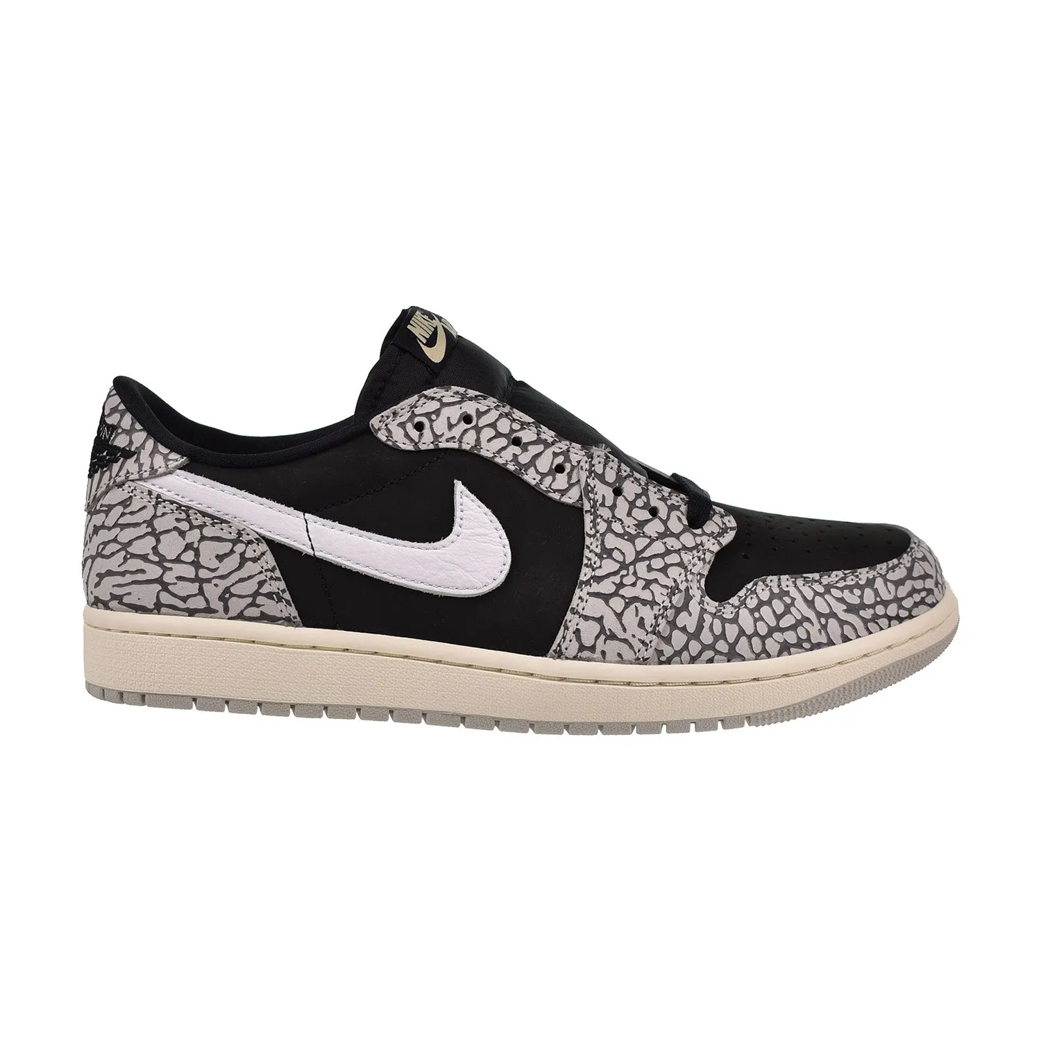 Air Jordan 1 Retro Low Men's Shoes Black-Muslin-Tech Grey