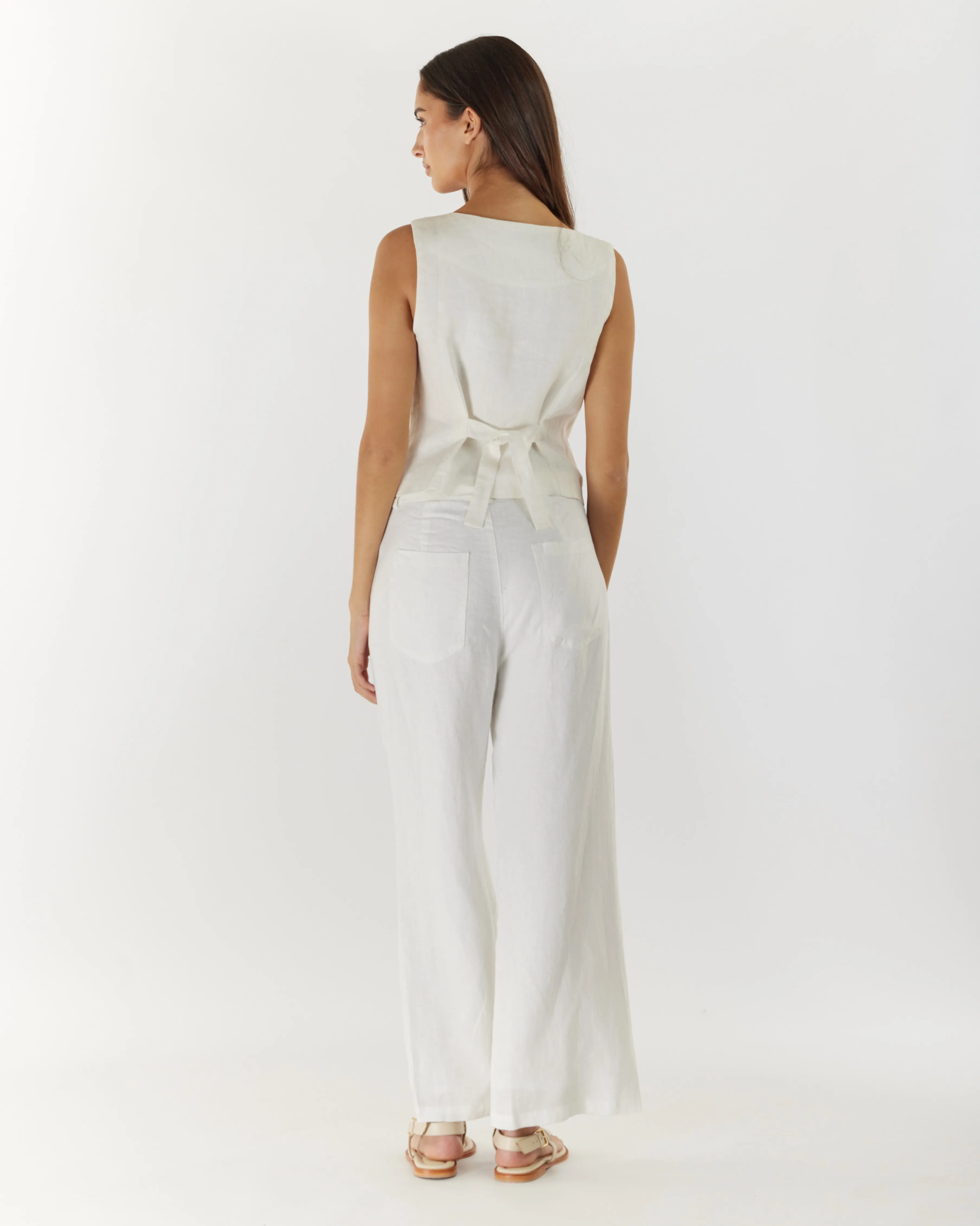 Barossa Linen Pant - White