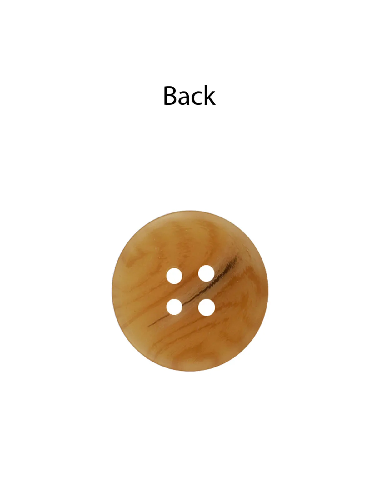 Beige Horn Effect 4-Hole Poly Coat Button