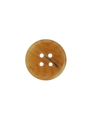 Beige Horn Effect 4-Hole Poly Coat Button