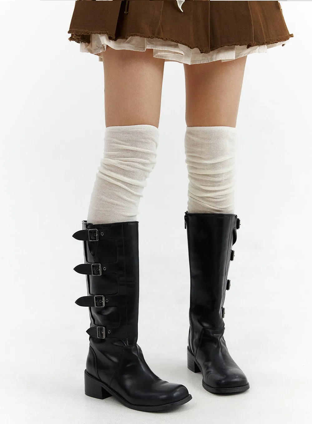 Over-the-Knee Solid Socks CJ425