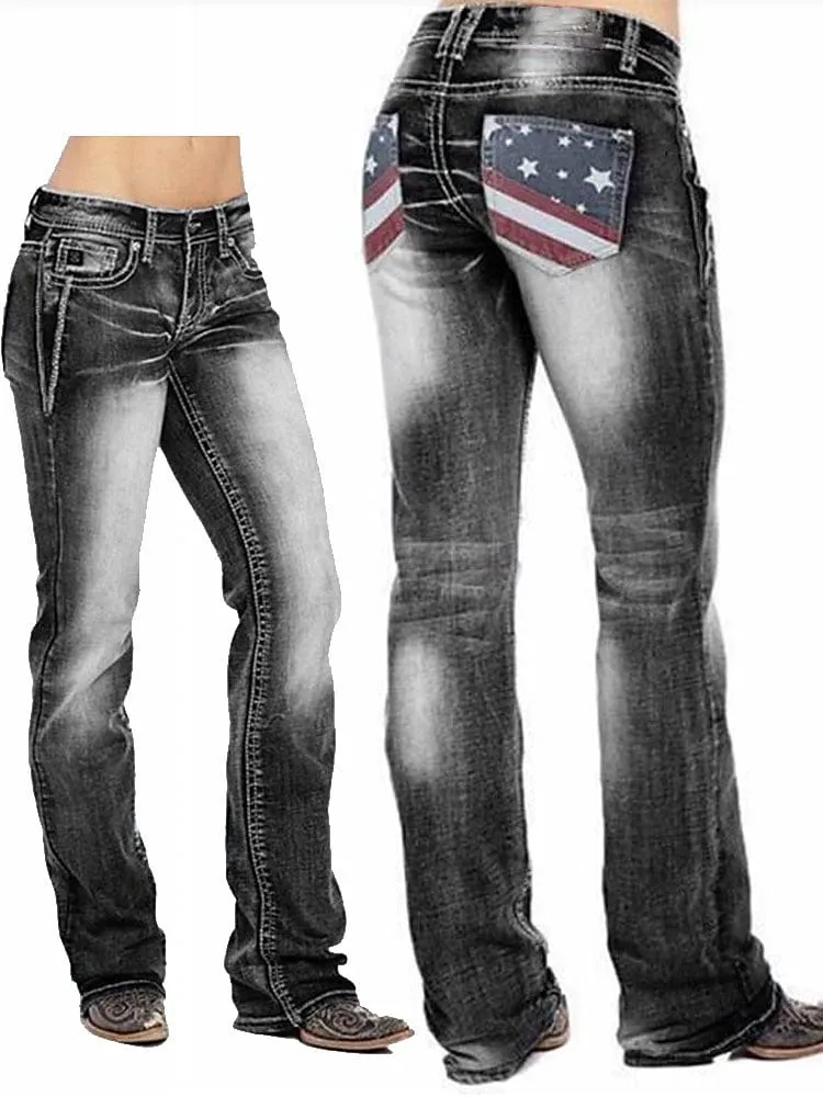 Versatile High-Waisted Distressed Denim Jeans for Women