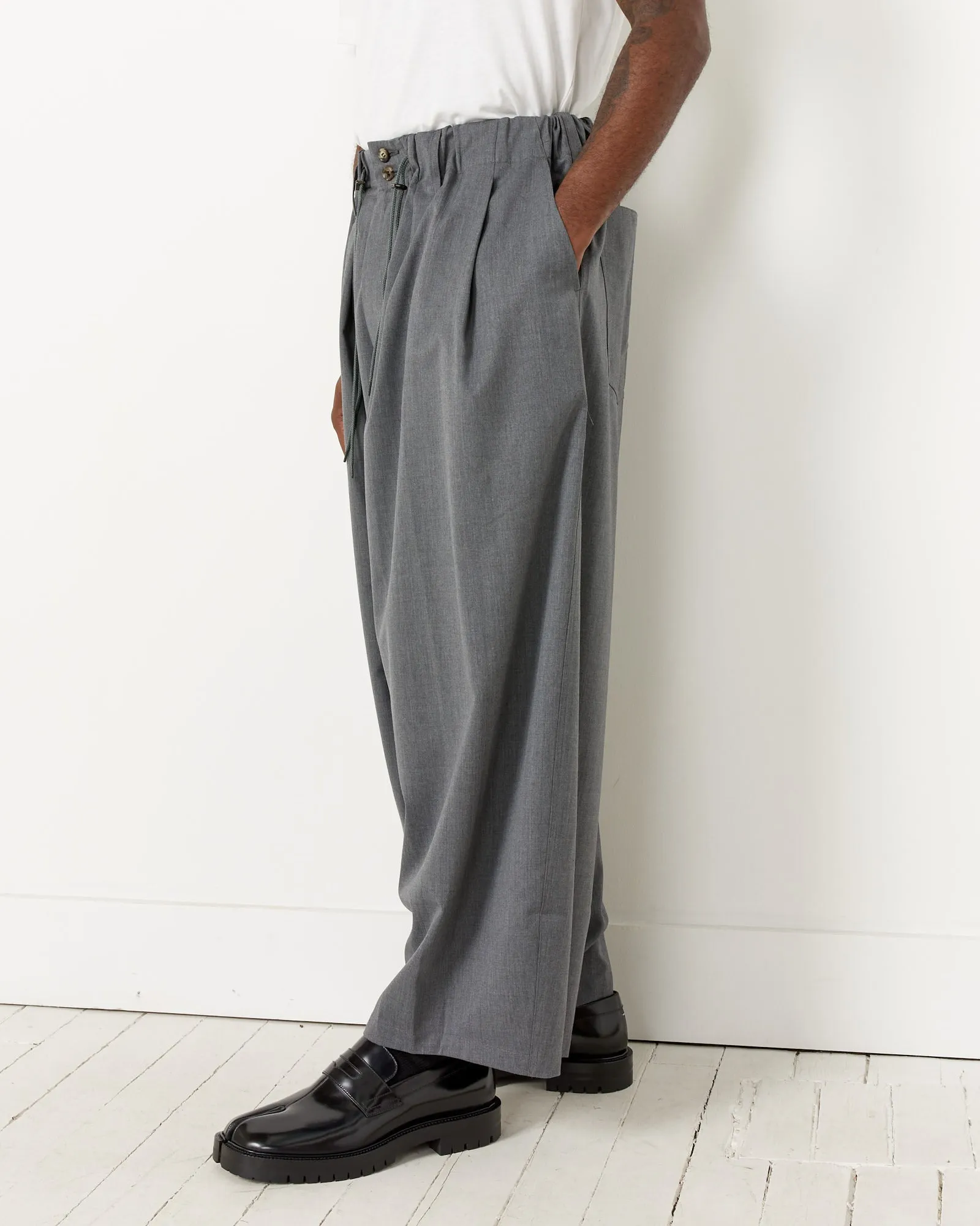 Essential Circular Pants in Light Grey