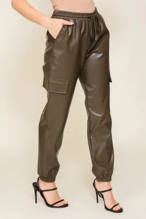 Cargo P/U Leather Pants