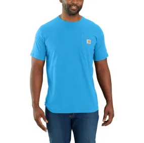 'Carhartt' Men's Force Relaxed Fit Midweight Pocket T-Shirt - Azure Blue