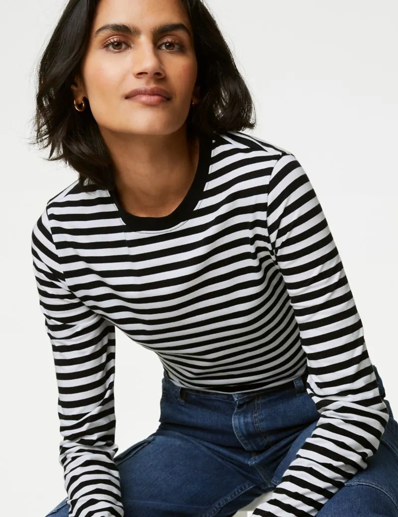 Pure Cotton Striped Everyday Fit Top