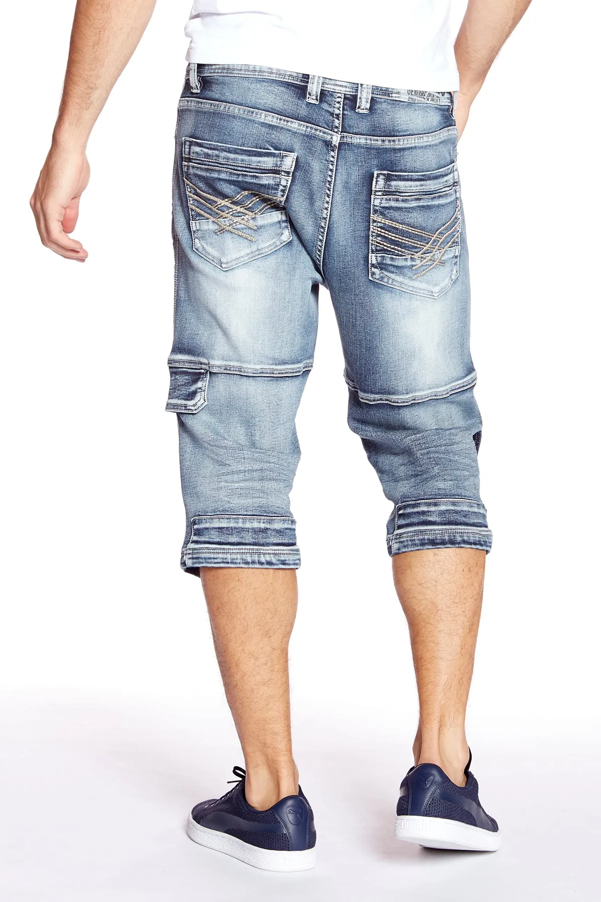 Men's Capri Shorts - Snow Wash