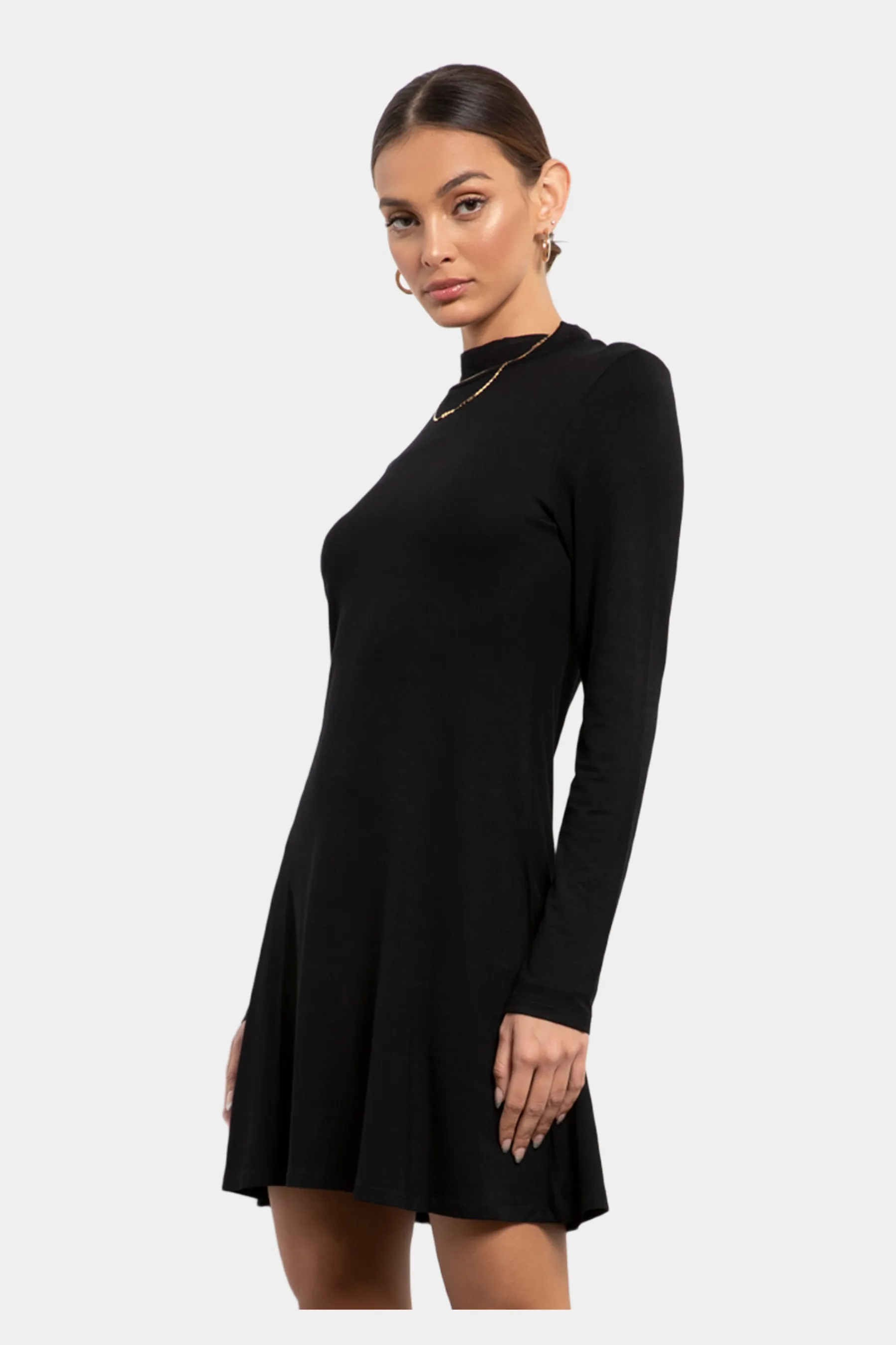 Fernanda Mock Neck Mini Dress