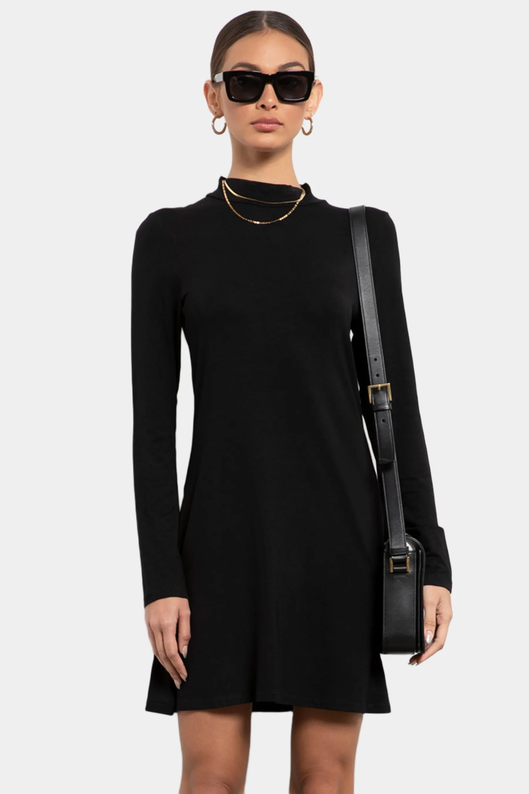 Fernanda Mock Neck Mini Dress