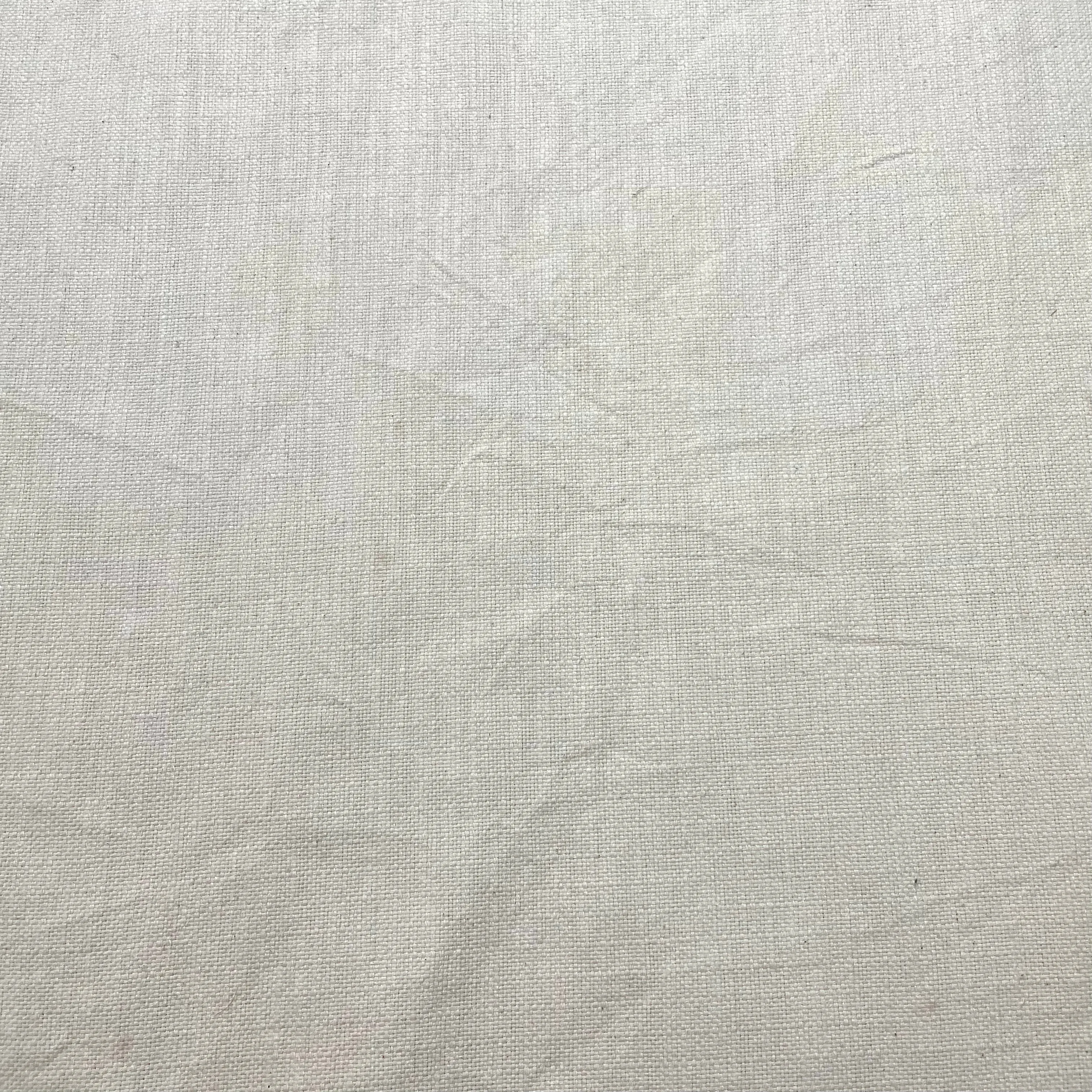 Cream Solid Slub Fabric