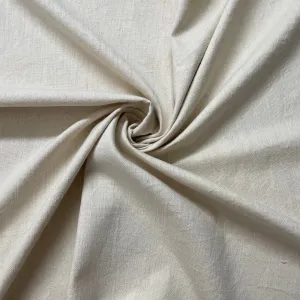 Cream Solid Slub Fabric