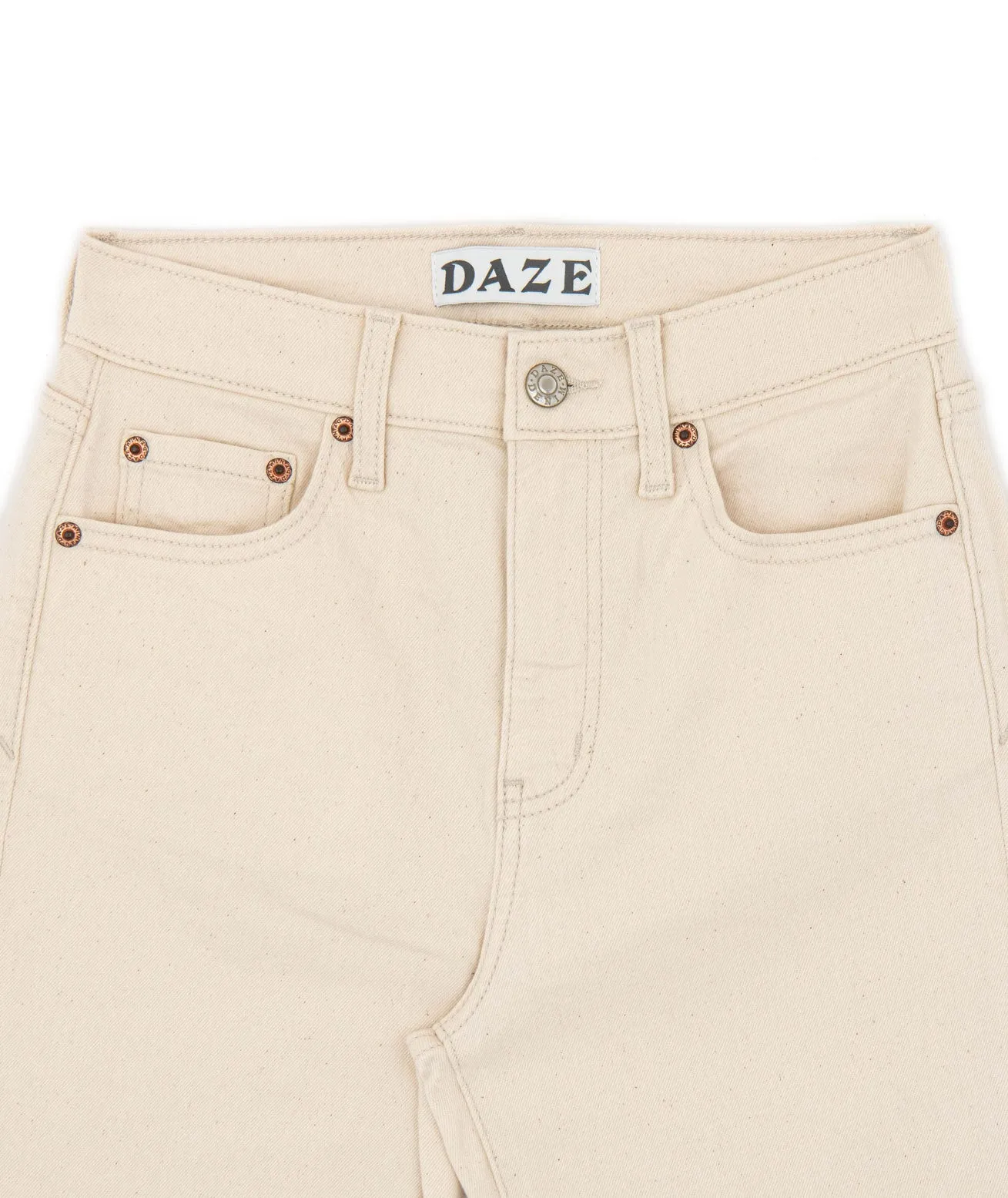 Daze Women Shy Girl High Rise Crop Flare Jeans Raw Cut