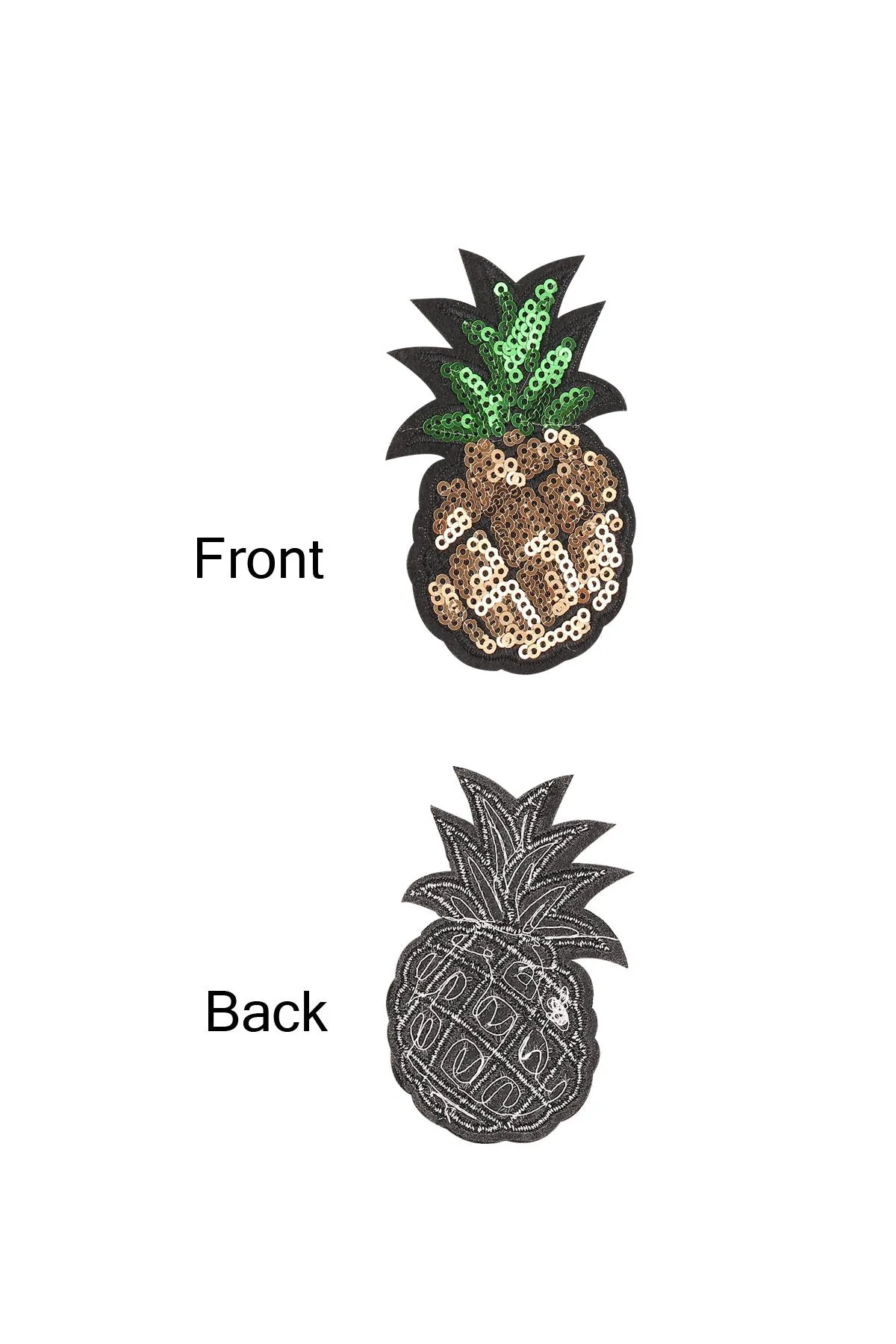 Decorative Embroidery Glitter Pineapple Sequins Patch