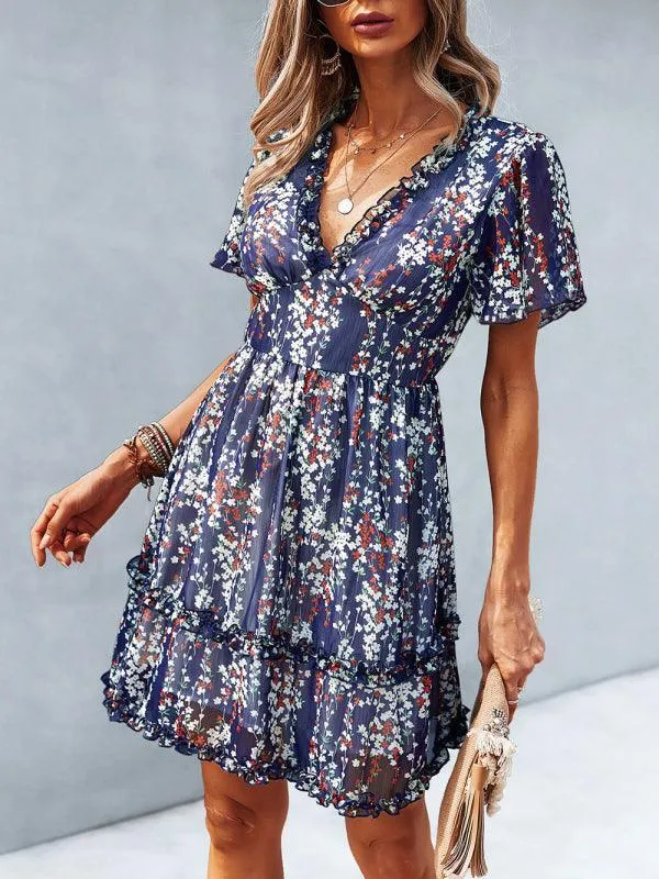 Floral Women Mini Day Dress