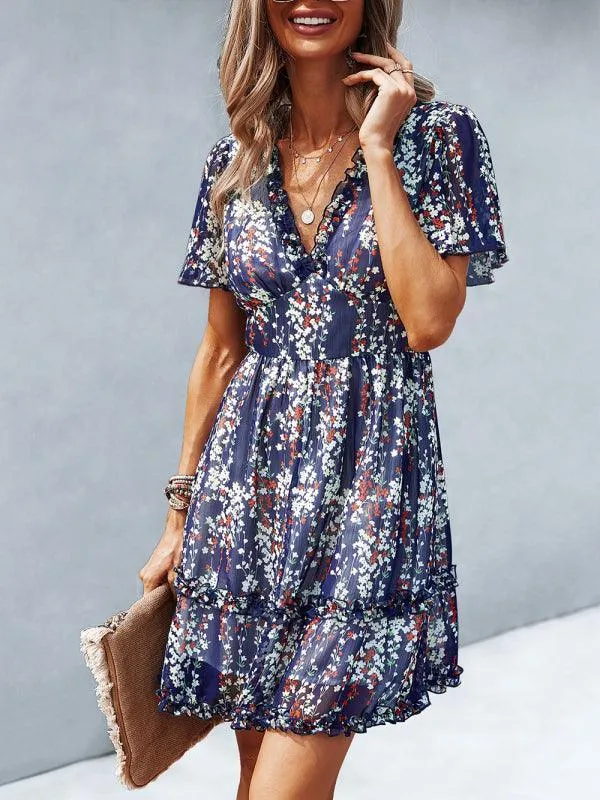 Floral Women Mini Day Dress