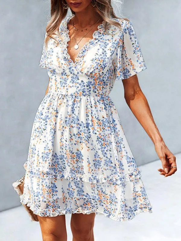 Floral Women Mini Day Dress