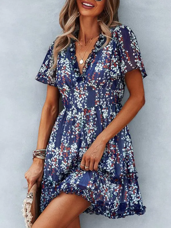 Floral Women Mini Day Dress