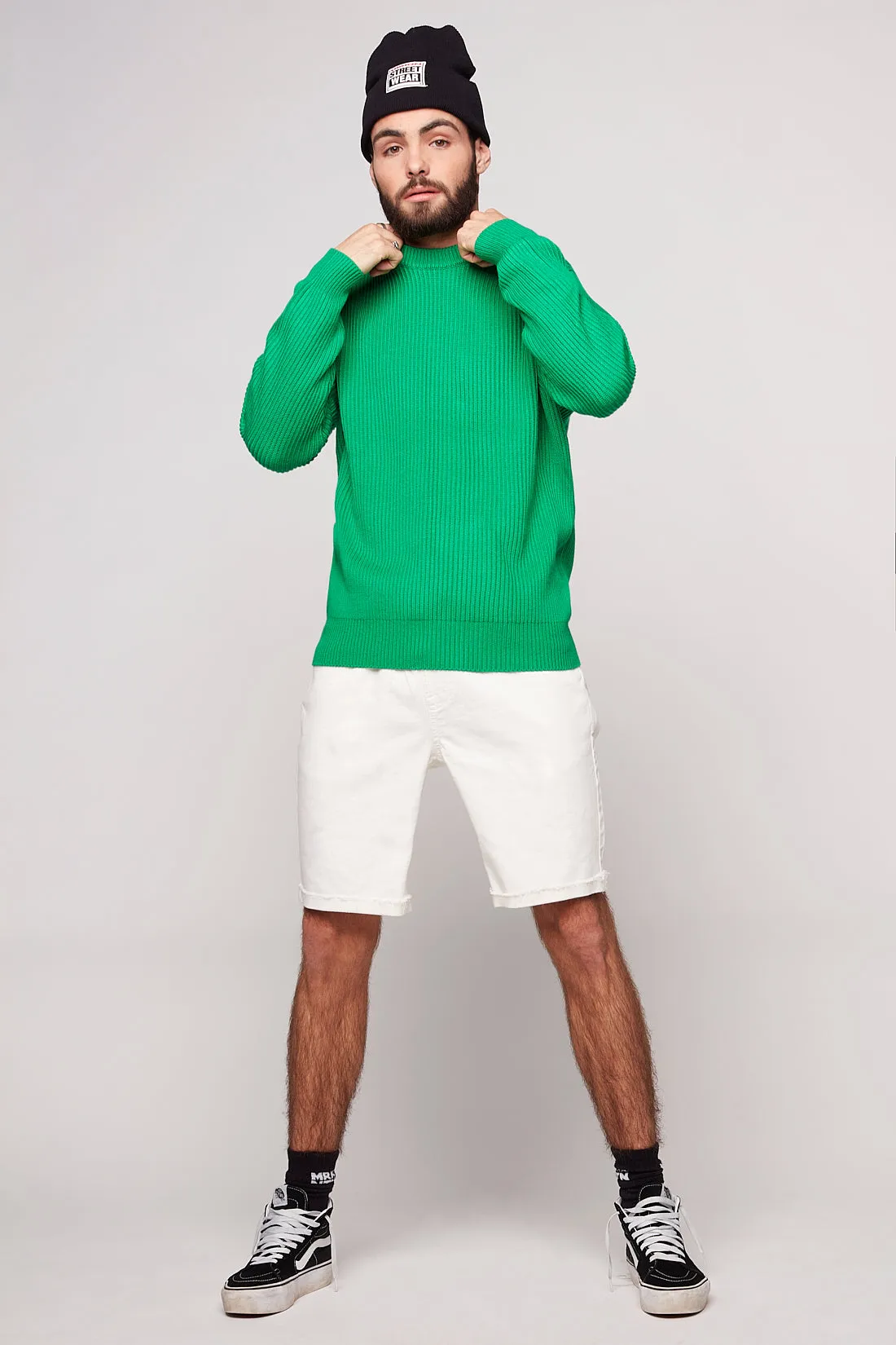 LENNON - Mens Rolled Up Shorts - Off White