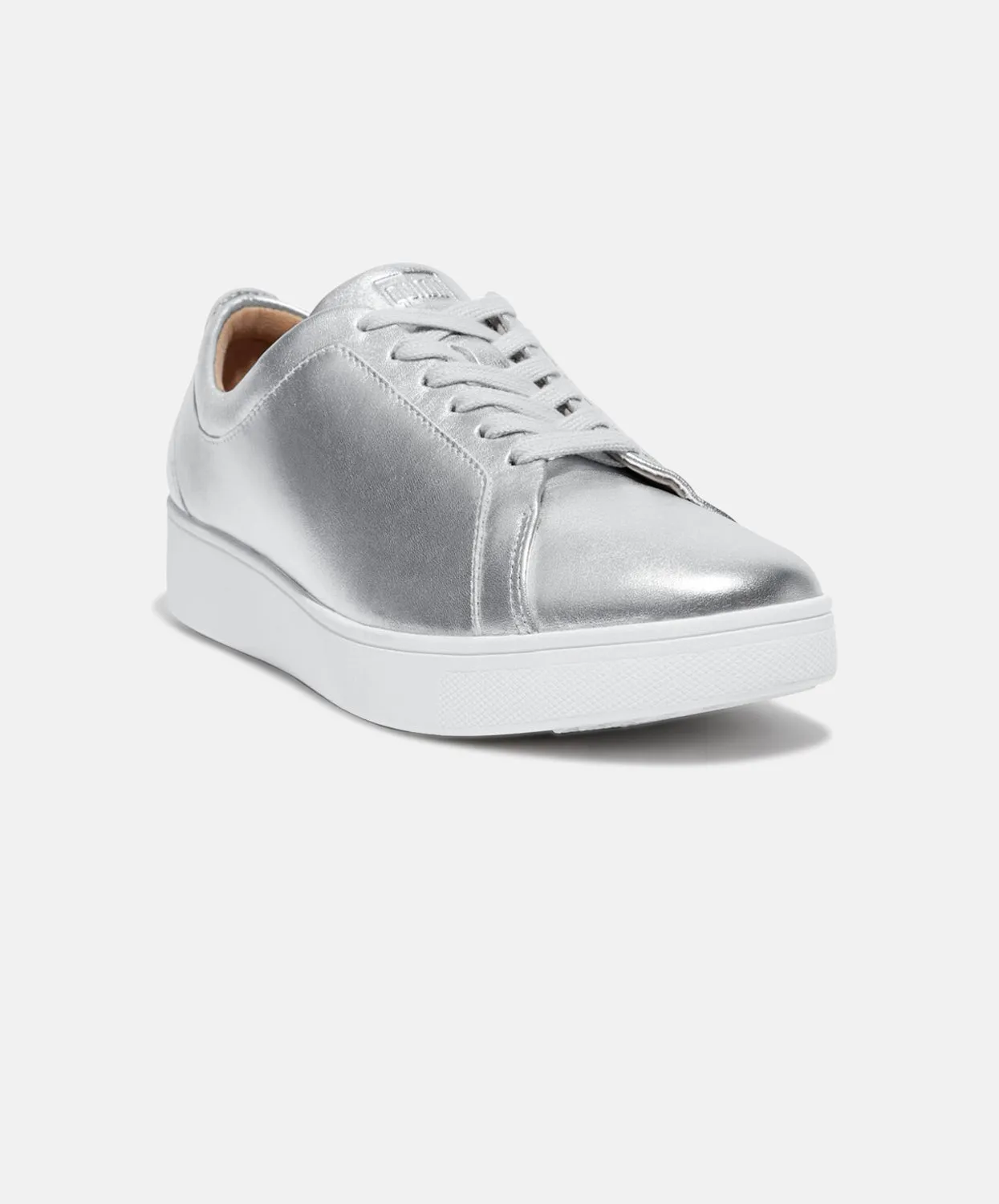 FitFlop Rally Leather Sneakers Silver