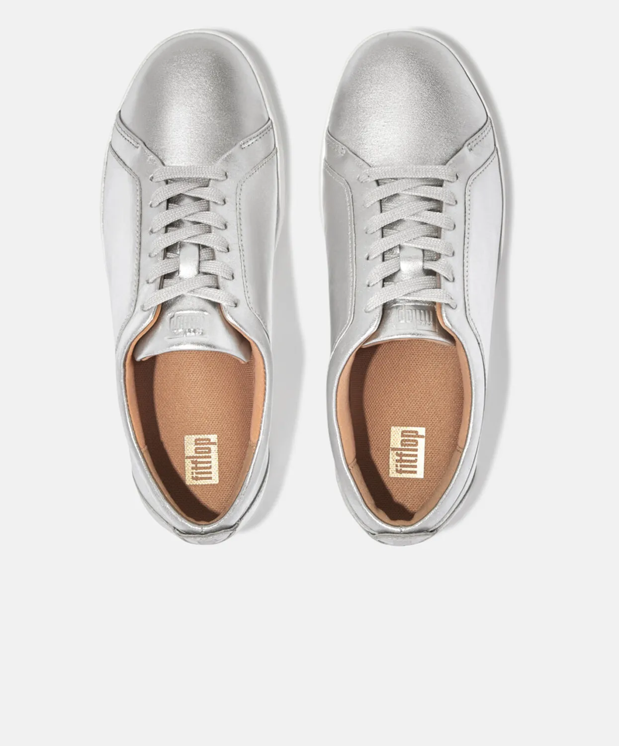 FitFlop Rally Leather Sneakers Silver