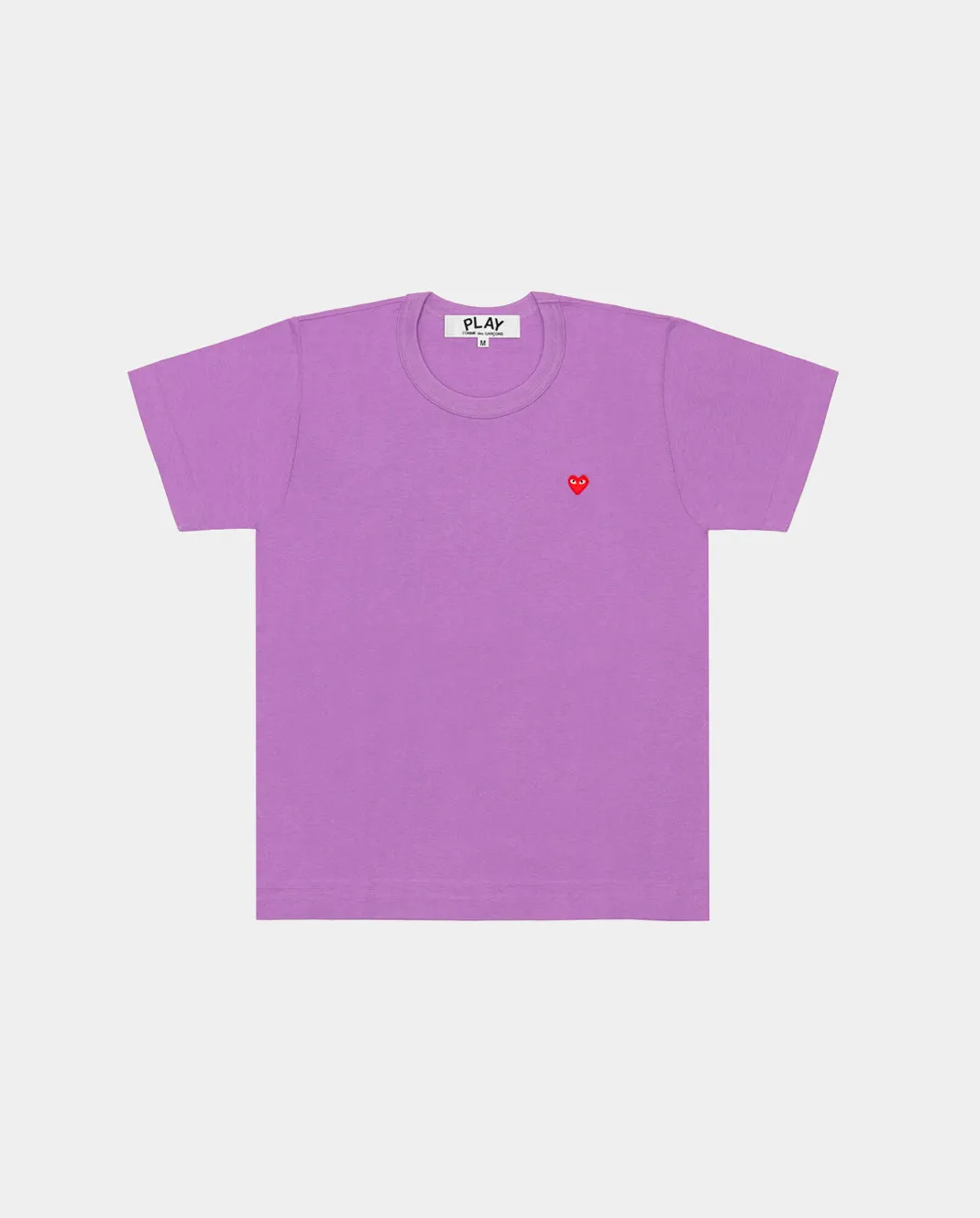 T313 SMALL RED HEART T-SHIRT / PURPLE