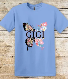 GiGi Butterfly Super Soft Ring Spun 100% Cotton Midweight Unisex T-Shirt TShirt