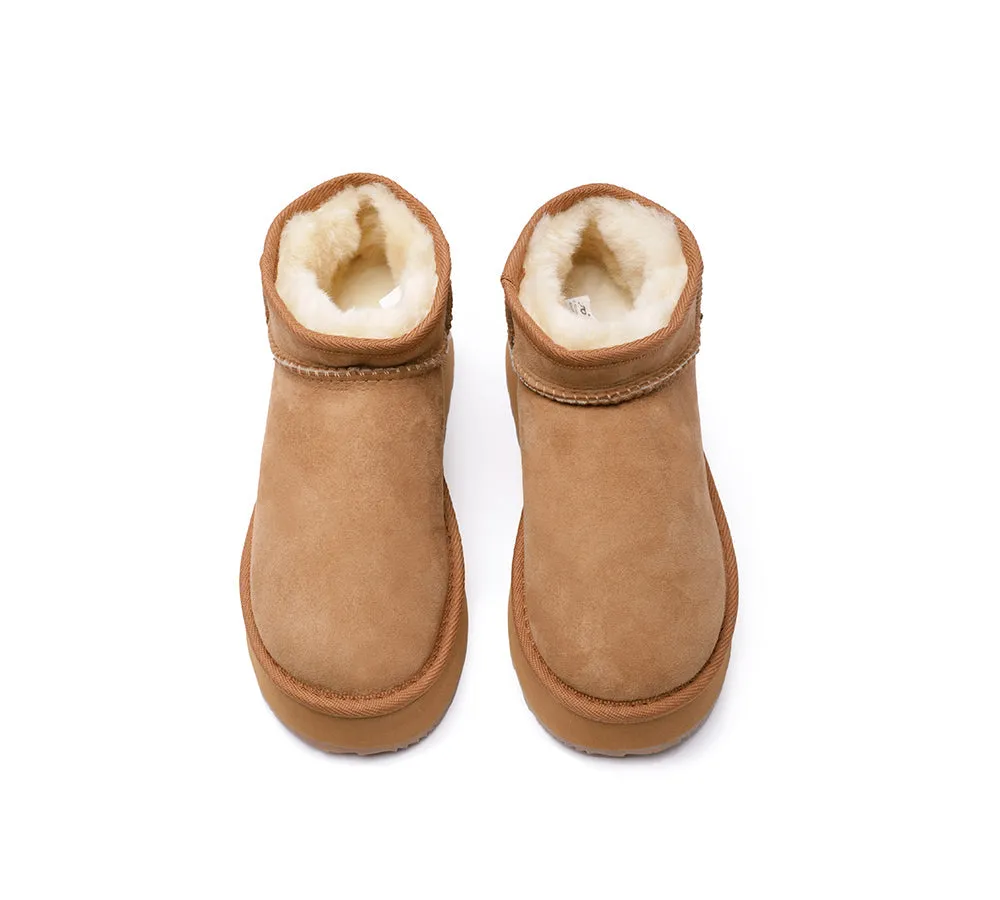 Urban UGG Australian Made Sheepskin Wool Ankle Boots Ultra Mini Platform