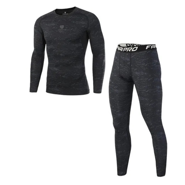 High Quality Compression Men's Sport Suits Quick Dry