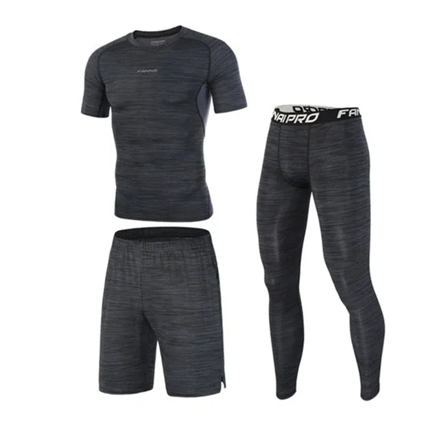 High Quality Compression Men's Sport Suits Quick Dry