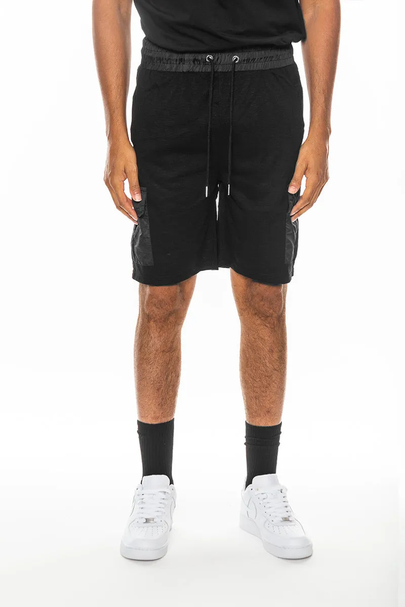 Lightweight Cotton Blend Slub Shorts