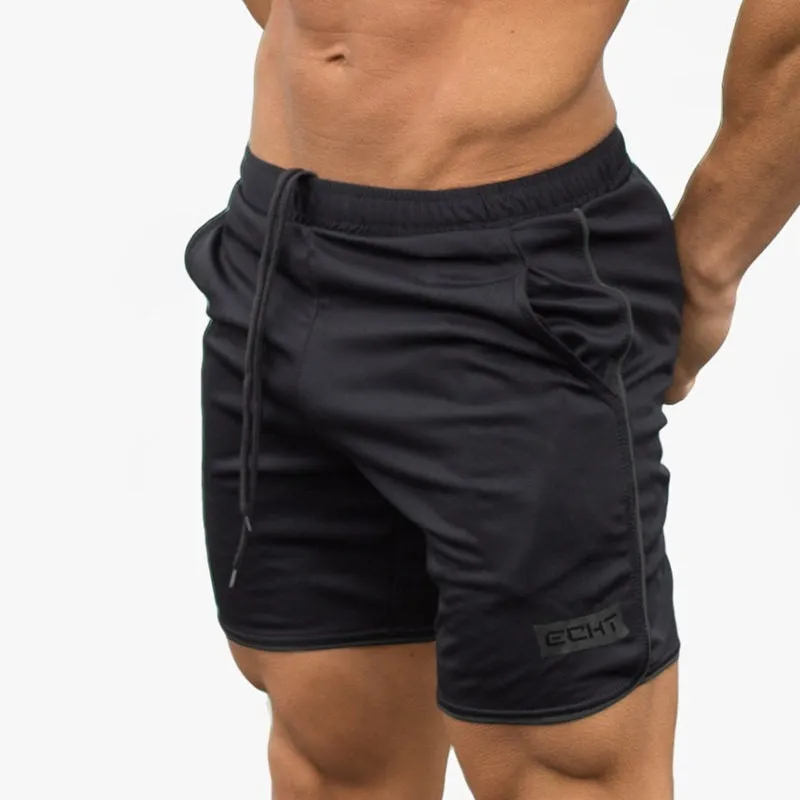 Summer Mens Slim Brand Shorts Calf-Length Fitness Sportswear