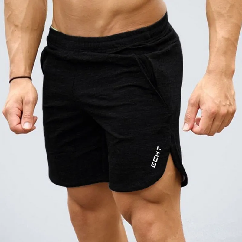 Summer Mens Slim Brand Shorts Calf-Length Fitness Sportswear