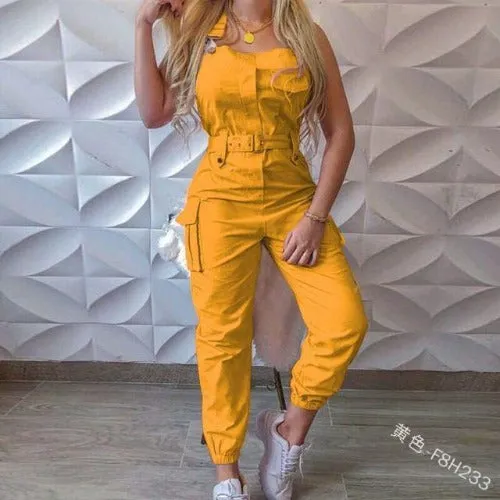 Cargo Strap Jumpsuit for Women