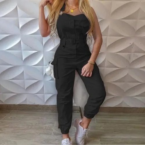 Cargo Strap Jumpsuit for Women