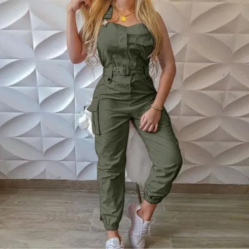 Cargo Strap Jumpsuit for Women