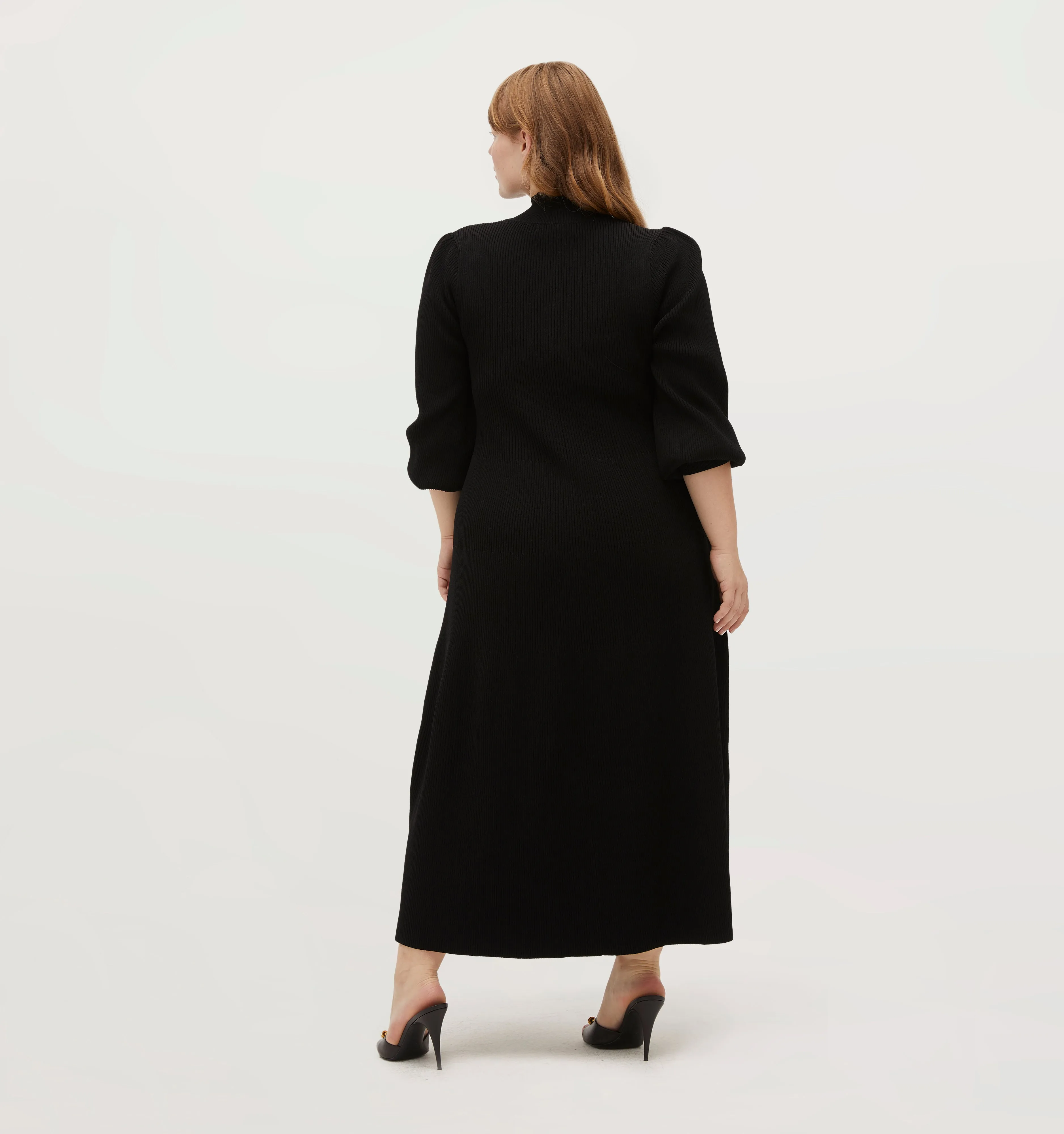 The Persephone Dress - Black Rib Knit