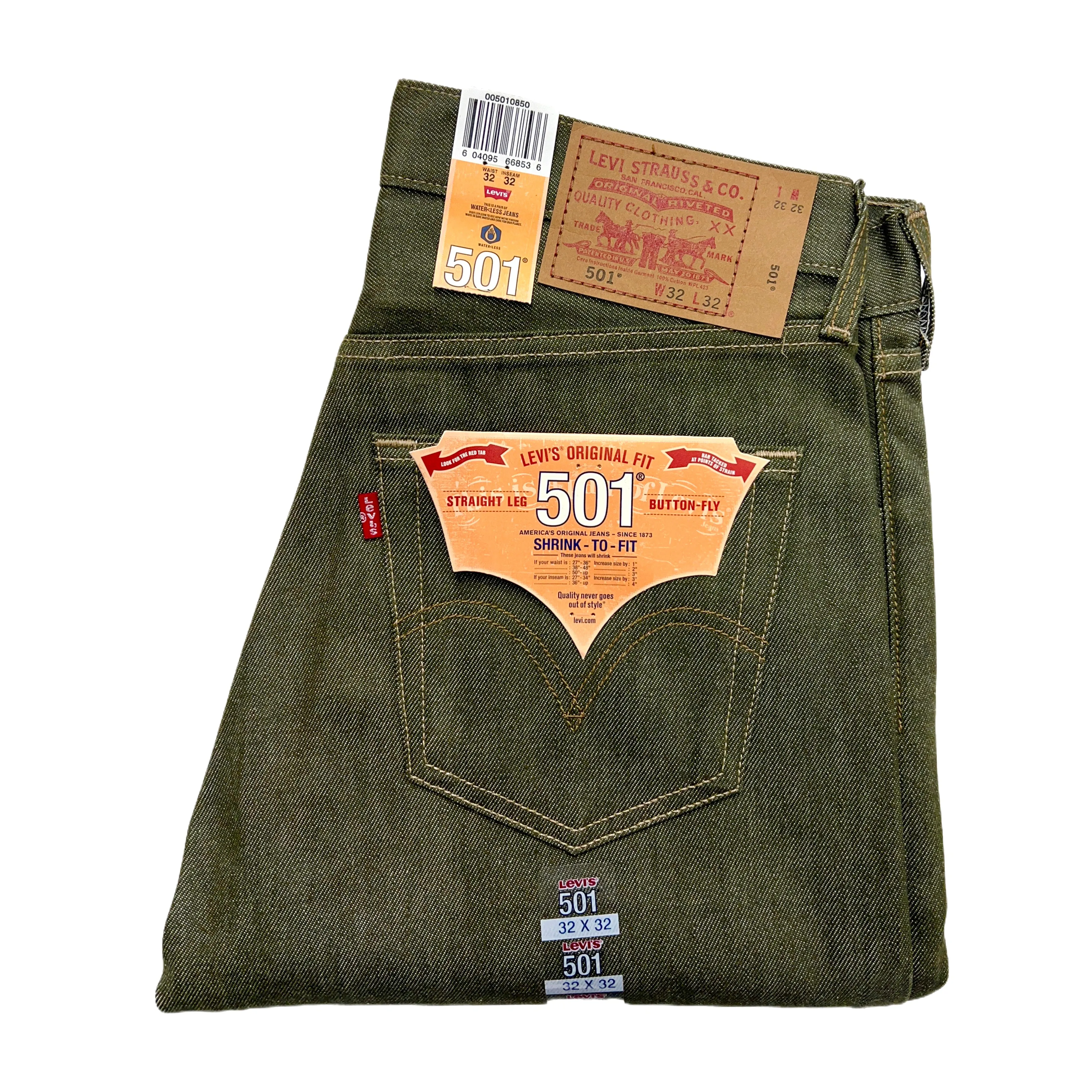 Levi's 501 Shrink-to-Fit - Denim Olive