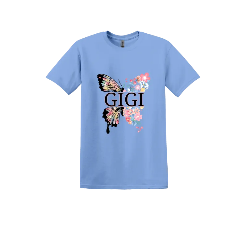 GiGi Butterfly Super Soft Ring Spun 100% Cotton Midweight Unisex T-Shirt TShirt