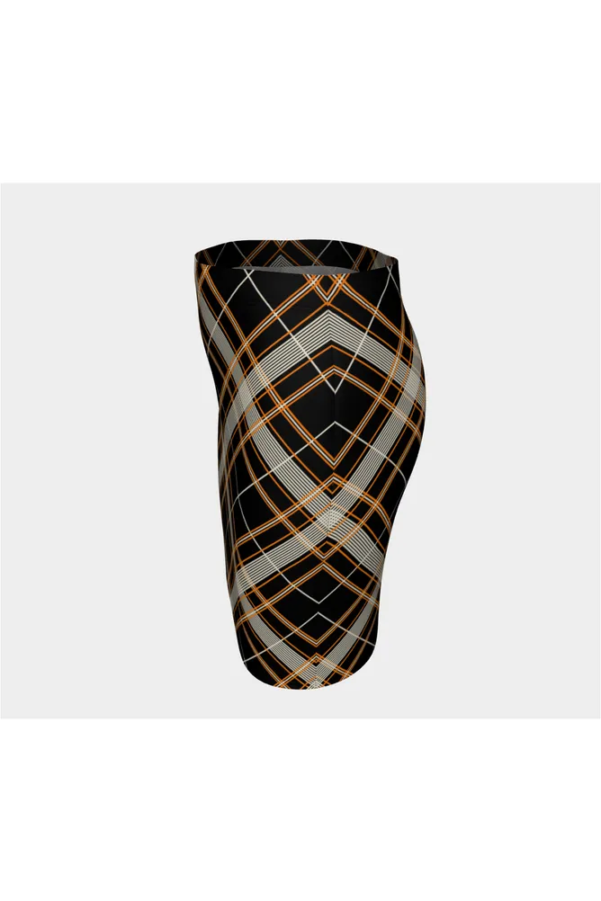 Pumpkin Bread Plaid Fitted Skirt