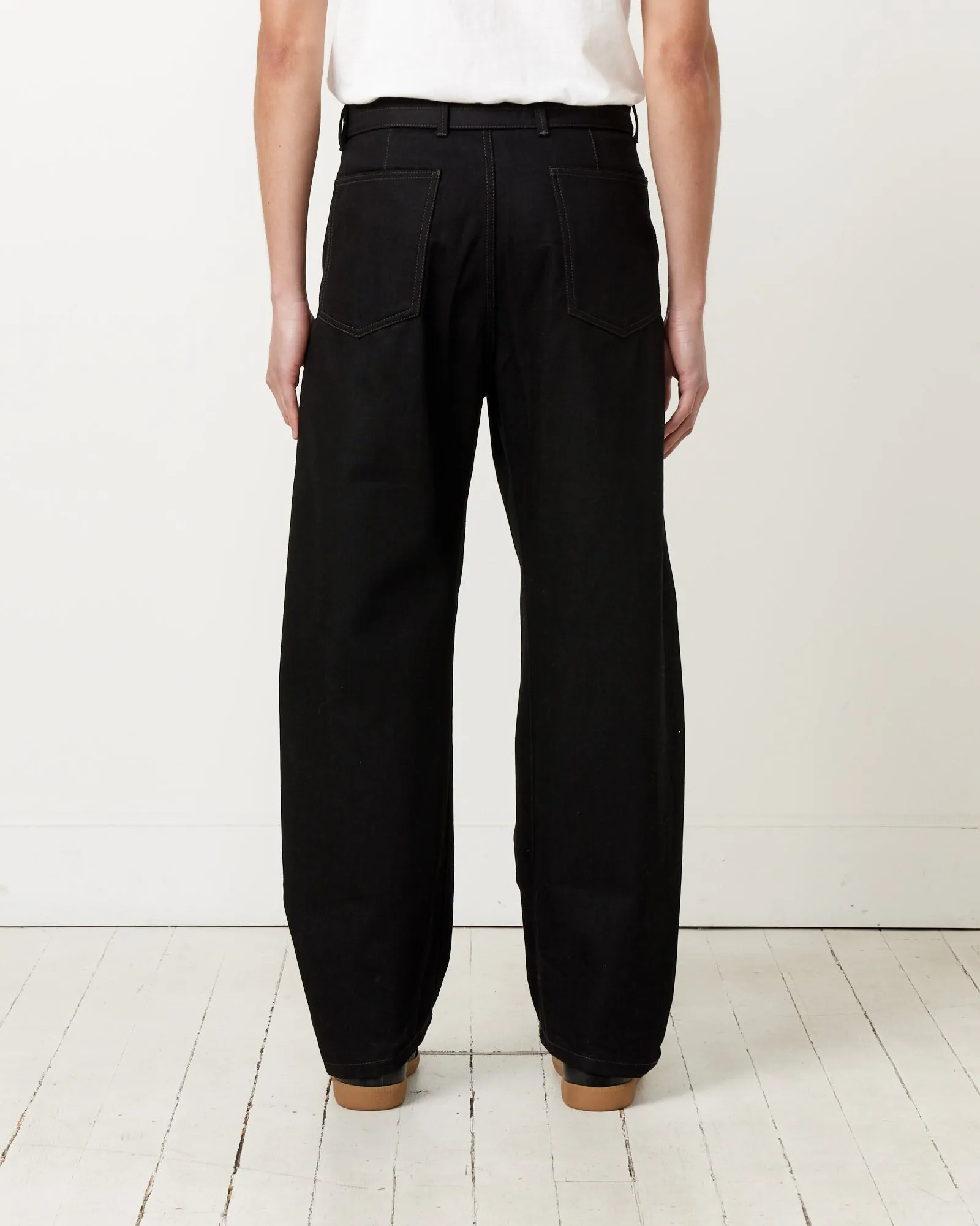 Twisted Belted Pant in Black