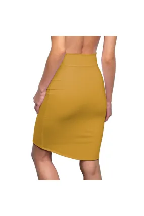 Mustard Women's Pencil Skirt