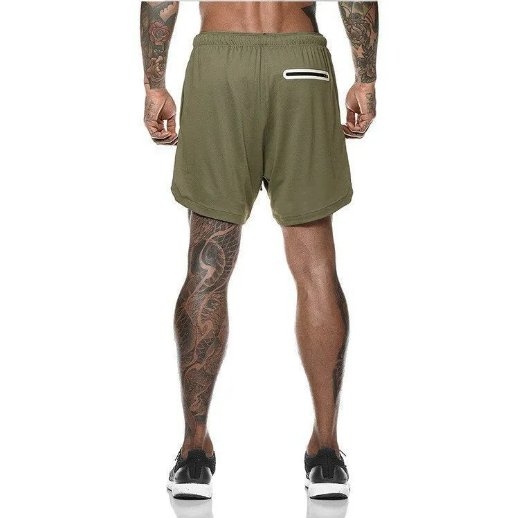 2020 Summer Running Shorts Men 2 in 1 Sports Jogging Fitness Shorts Training Quick Dry Mens Gym Men Shorts Sport gym Short Pants