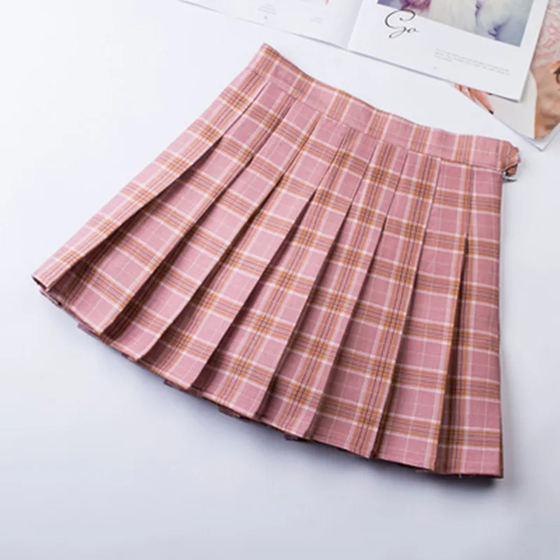 Kawaii Plaid Pleated Skirt AD11974